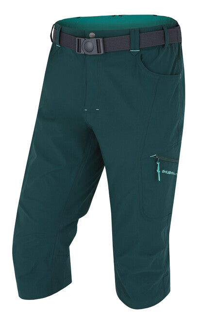 Husky Klery pantaloni 3/4 da uomo, verde scuro