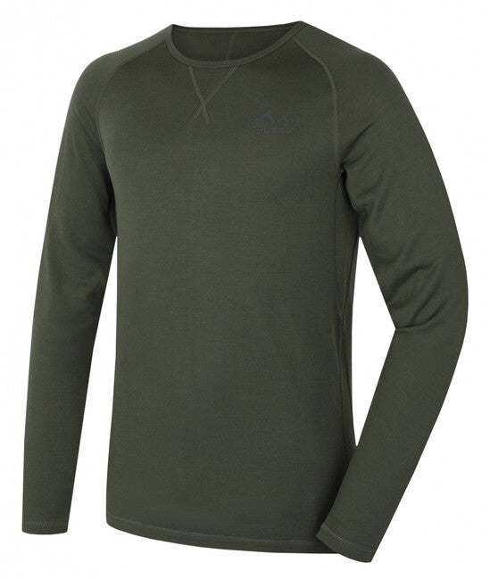 Husky Merow Maglia termica da uomo a maniche lunghe, verde