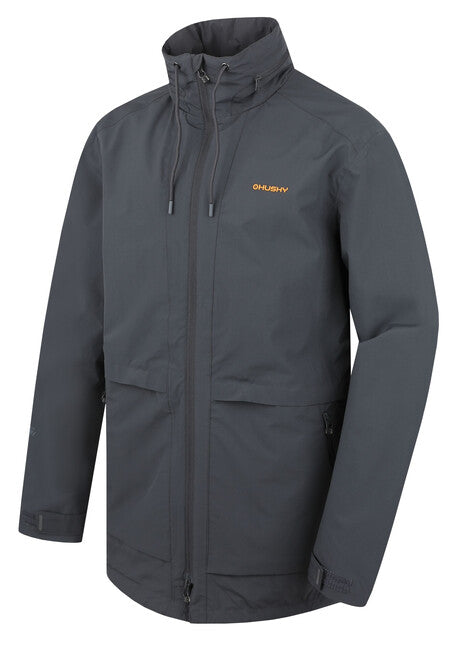 Husky Nevr cappotto hardshell da uomo , grigio scuro