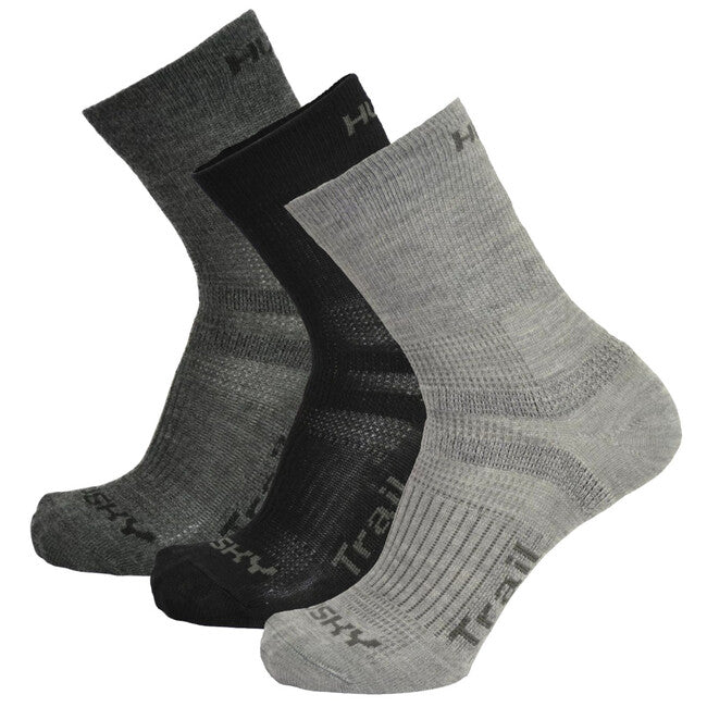 Husky Trail 3 Pack calzini, nero/antracite/grigio chiaro