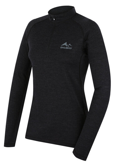 Husky DL Merow Zips merino shirt, nero