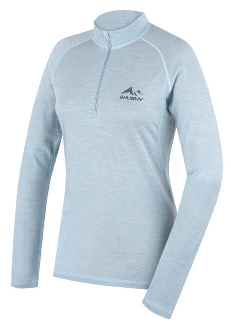 Husky DL Merow Zips merino shirt, sbiadito menta