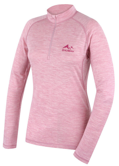 Husky DL Merow Zips merino shirt, rosa sbiadito