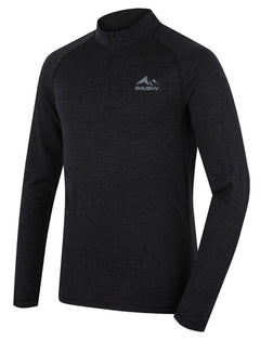 Husky DL Merow Zips merino shirt, nero