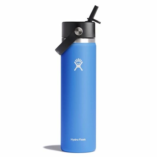 Hydro Flask Wide bottiglia termica con boccaglio 24 OZ Wide Flex Straw Cap 710 ml, cascade