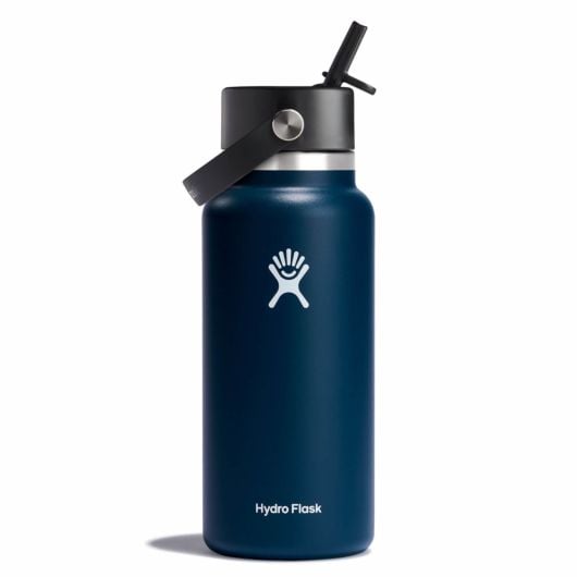 Hydro Flask Wide bottiglia termica con boccaglio 32 OZ Wide Flex Straw Cap 946 ml, indaco
