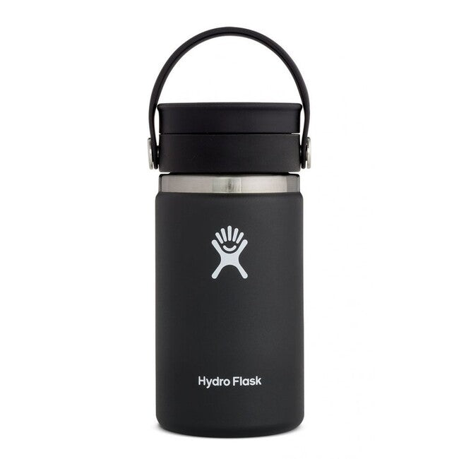 Hydro Flask Bottiglia Termica 12 OZ Wide Mouth Flex Sip Lid 354ml, nera