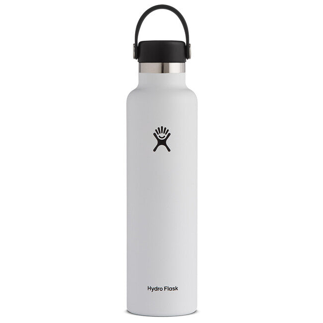 Hydro Flask Bottiglia Termica 24 OZ Standard Mouth Flex Cap 710ml, bianca