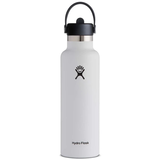 Hydro Flask Thermo bottiglia con boccaglio 21 OZ Standard Flex Straw Cap 621 ml, bianco