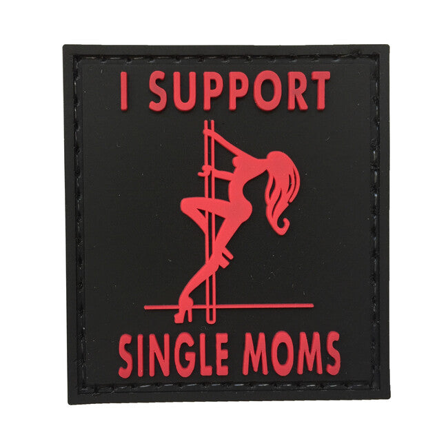 WARAGOD Io sostengo le mamme single toppa in pvc nera e rossa