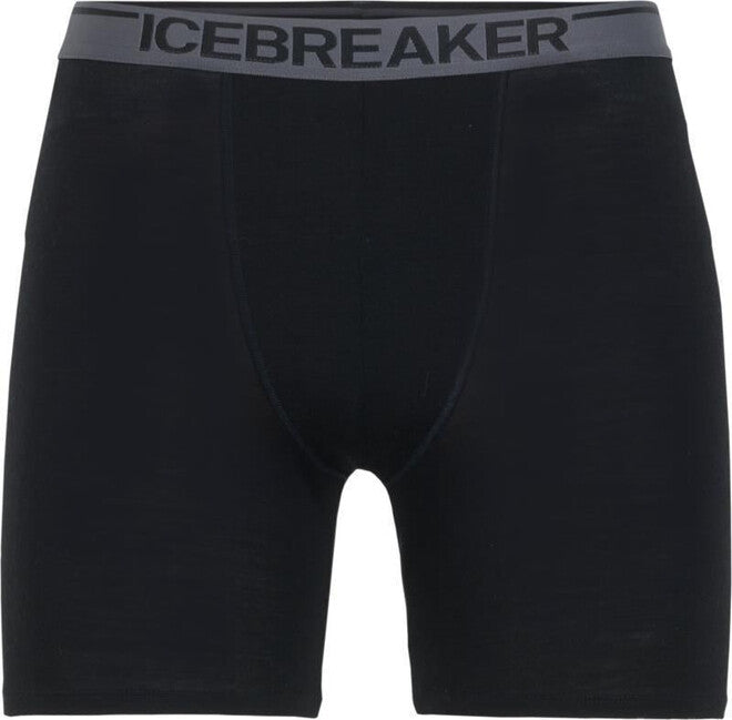 Icebreaker Anatomica boxer lunghi da uomo, nero