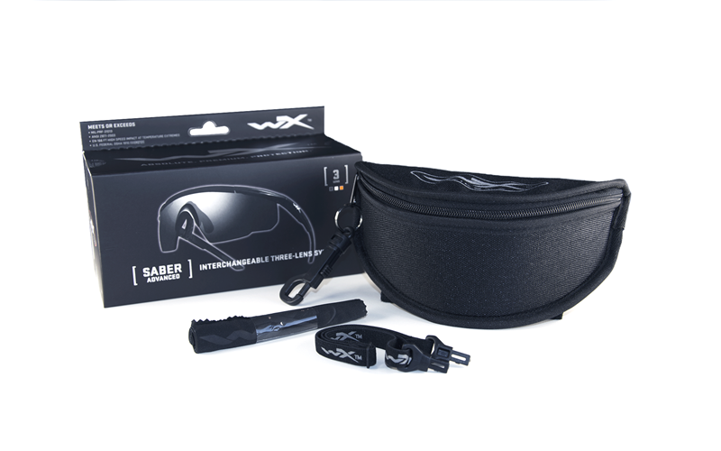 WileyX Saber Advance occhiali di sicurezza con lenti intercambiabili, marrone