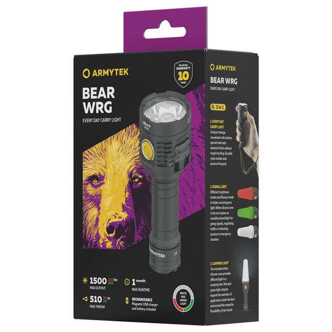 ArmyTek Prime C2 Pro Max torcia elettrica a led bianca per funzionamento a batteria con cinturino da polso 4000 lm