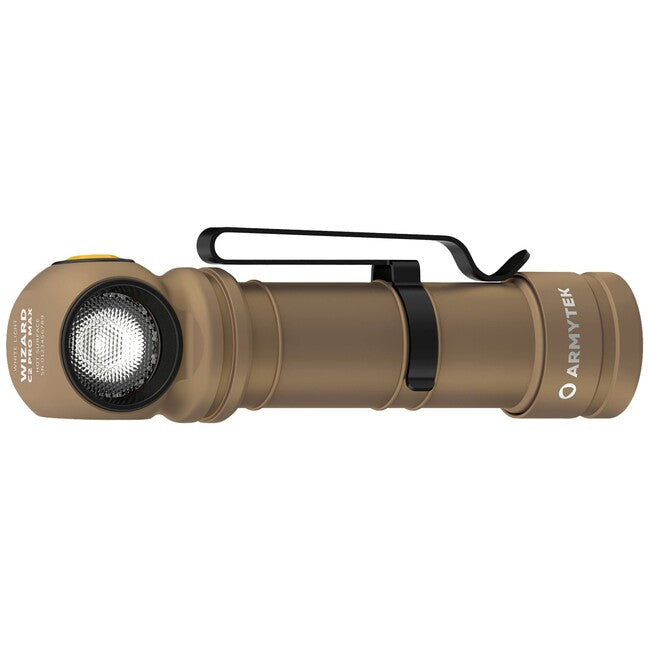ArmyTek Wizard C2 Pro Max torcia portatile e LED bianca con supporto magnetico alimentata a batteria 4000 lm, sabbia