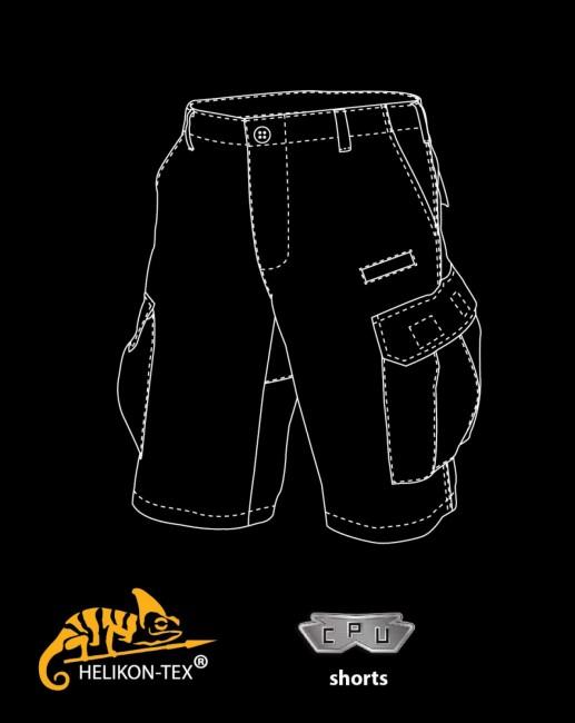 Helikon-Tex CPU Rip-Stop pantaloncini, khaki