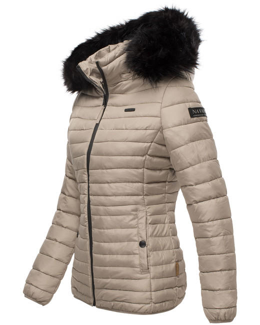 Navahoo Arana giacca invernale da donna con cappuccio, grigio-marrone