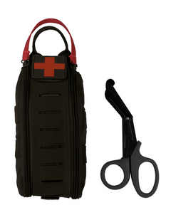 Mil-Tec IFAK Rapid Pack kit di primo soccorso tattico con forbici, nero