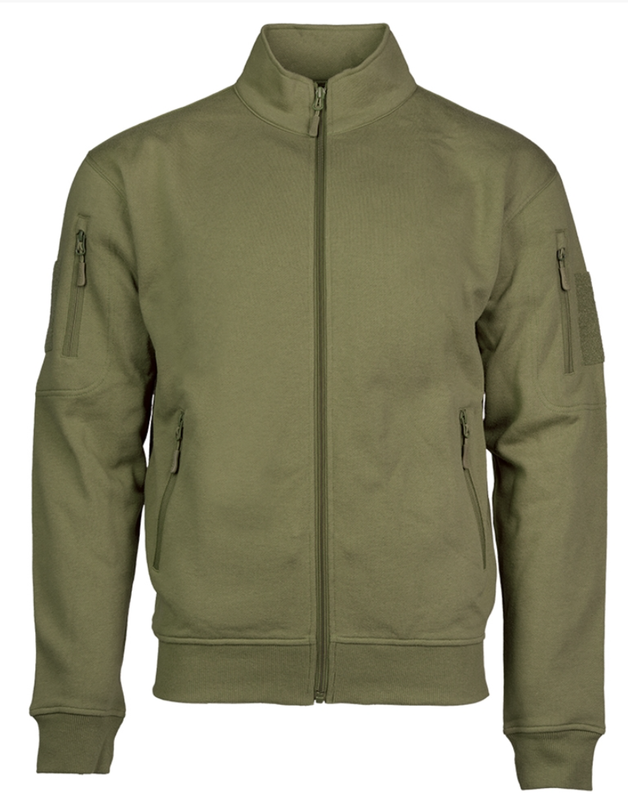 Mil-Tec taktická mikina na zips, ranger green