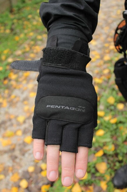 Pentagon Duty Mechanic guanti senza dita 1/2, neri