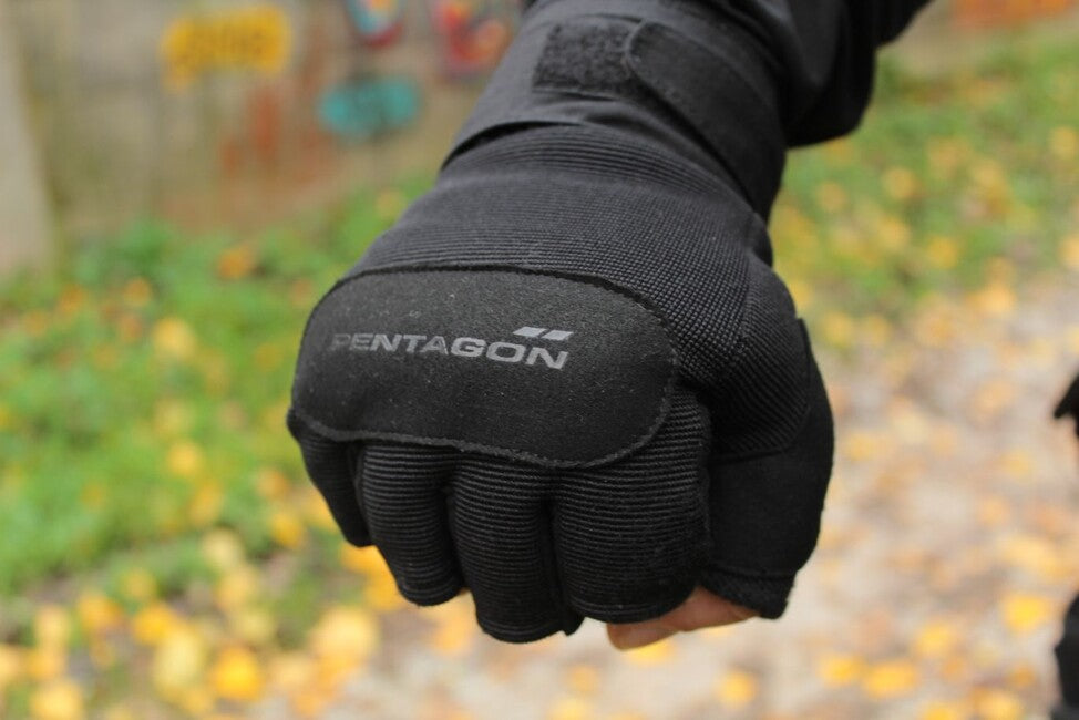 Pentagon Duty Mechanic guanti senza dita 1/2, neri