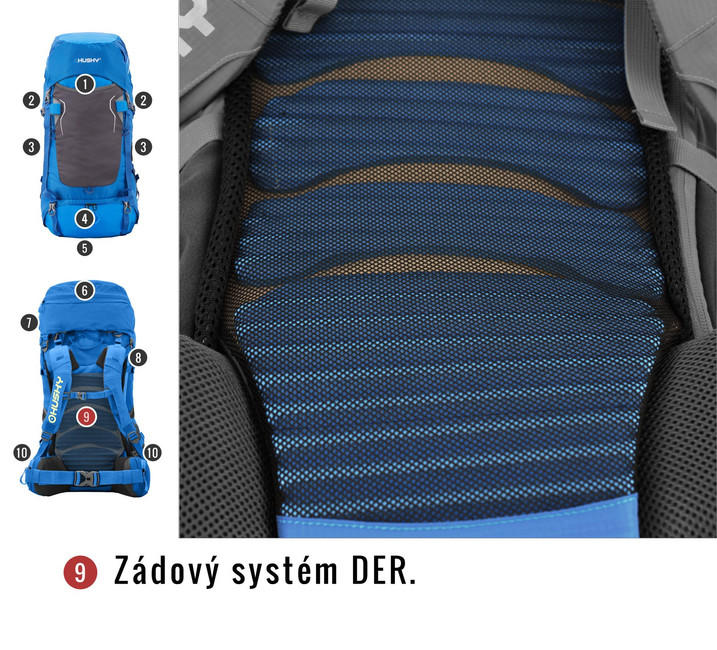 Husky Rony New zaino ultraleggero 50l, nero