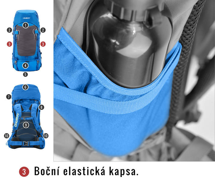 Husky Rony New zaino ultraleggero 50l, nero