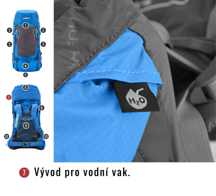 Husky Rony New zaino ultraleggero 50l, blu