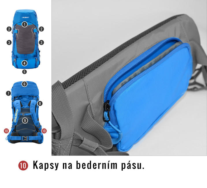 Husky Rony New zaino ultraleggero 50l, blu
