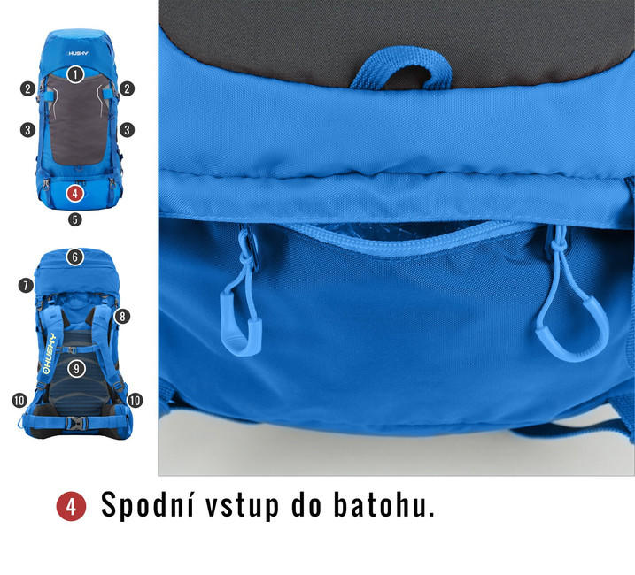 Husky Rony New zaino ultraleggero 50l, blu