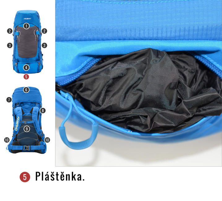 Husky Rony New zaino ultraleggero 50l, blu