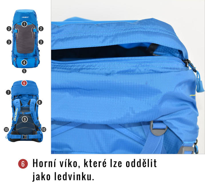 Husky Rony New zaino ultraleggero 50l, bordeaux