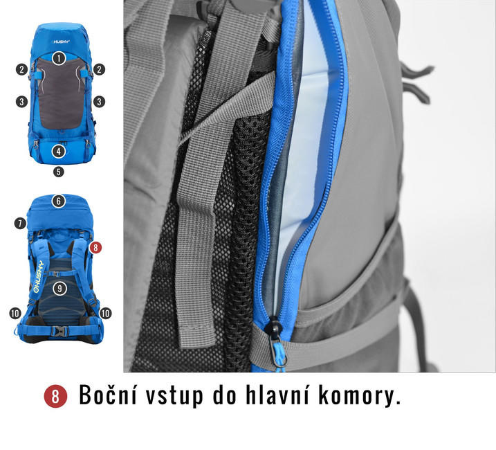 Husky Rony New zaino ultraleggero 50l, bordeaux