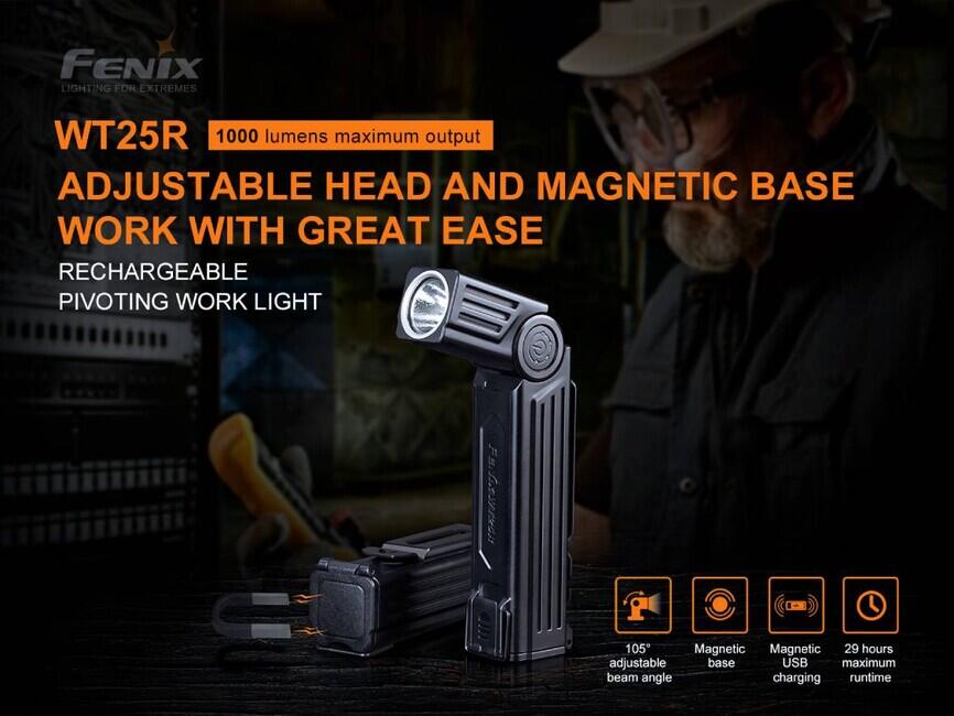 Fenix WT25R torcia ricaricabile da lavoro