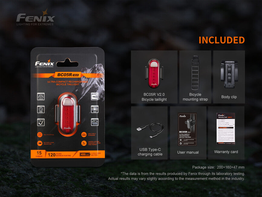 Fenix BC05R V2.0 torcia ricaricabile, rossa