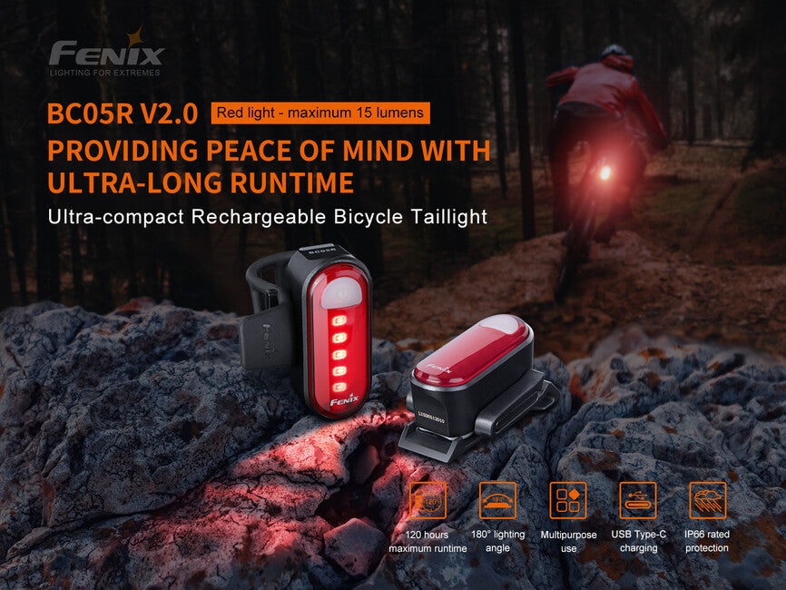 Fenix BC05R V2.0 torcia ricaricabile, rossa