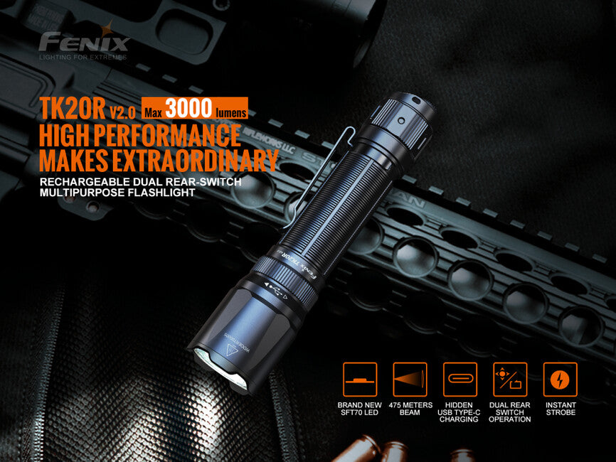 Fenix TK20R V2.0 torcia tattica ricaricabile