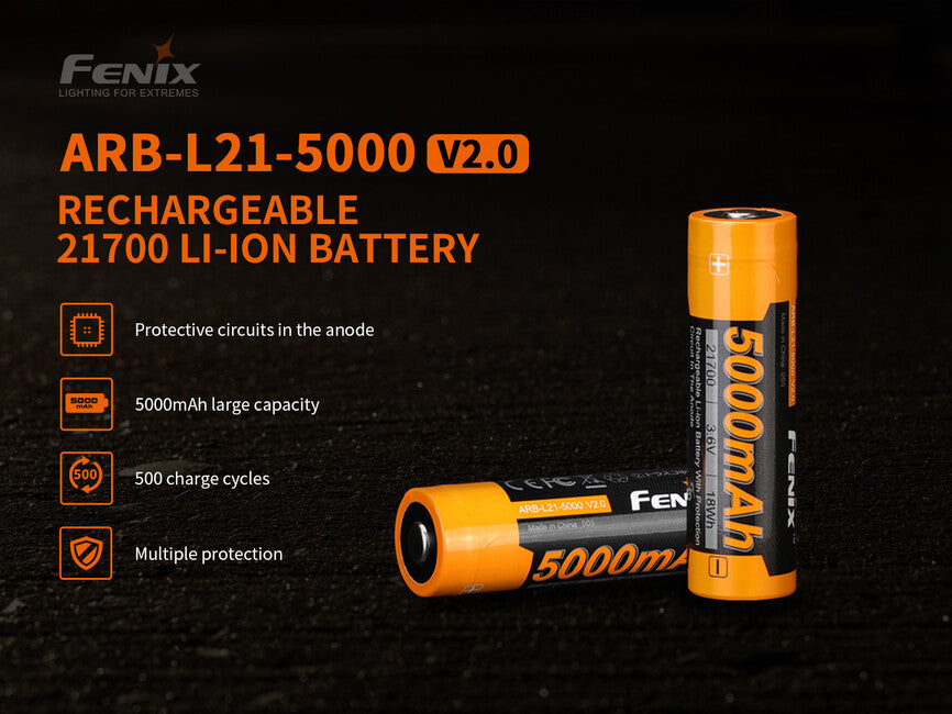 Fenix 21700 batteria ricaricabile 5000 mAh (Li-Ion)