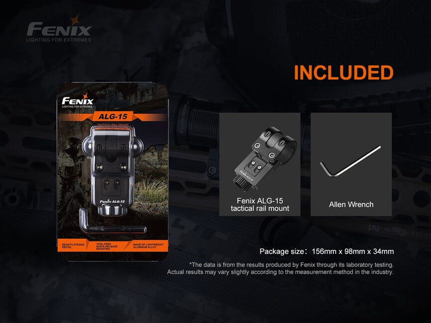 Fenix ALG-15 montaggio laterale della torcia sulla guida dell'arma