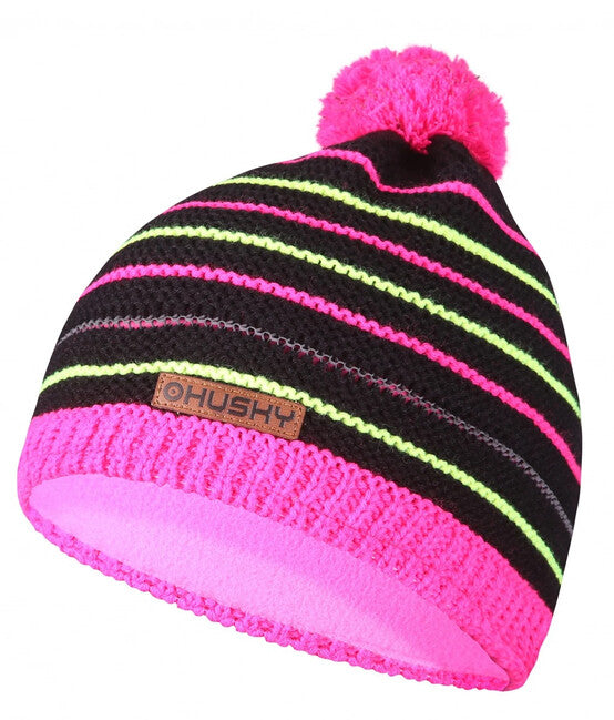 Husky Cappellino per bambini 34, nero/rosa neon