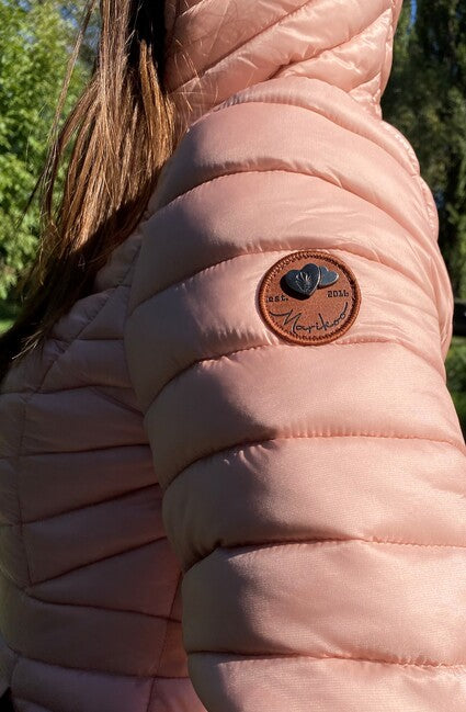 Marikoo Aniyaa giacca da donna per mezza stagione con cappuccio, rosa