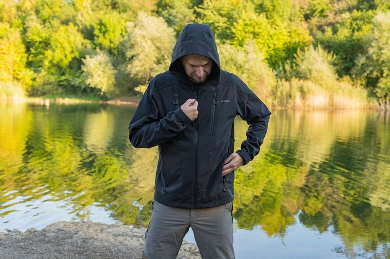 HUSKY Sevan men's softshell jacket, black