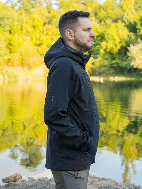 HUSKY Sevan men's softshell jacket, black