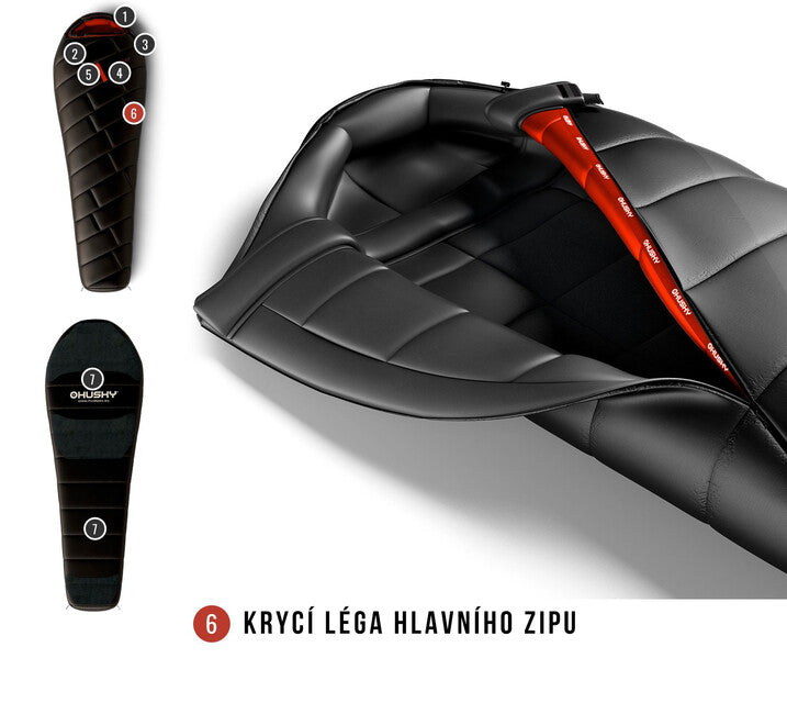 Husky Premium Proud sacco a pelo -29°C, nero