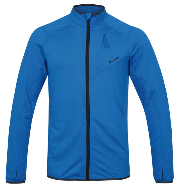 HUSKY Tarp felpa con zip da uomo, blu neon, M