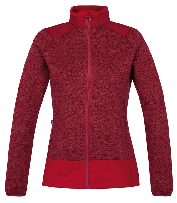 HUSKY Alan maglione in pile con zip da donna, viola scuro