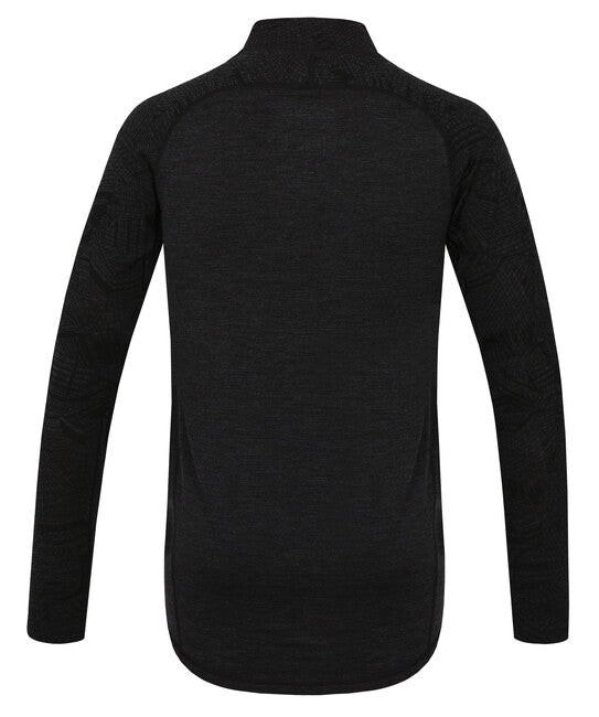Husky Merino Intimo termico Uomo Dolcevita con cerniera, nero