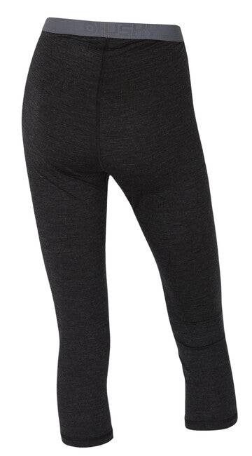 Husky Merino Thermal Underwear Pantaloni 3/4, neri