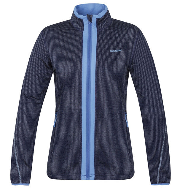 HUSKY Artic Zip felpa con zip da donna, porpora scuro/blu chiaro