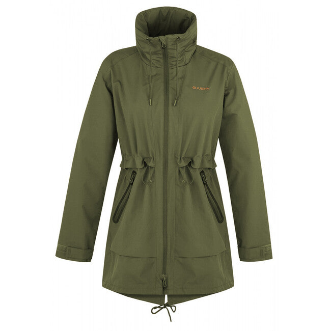 HUSKY Nevr cappotto hardshell da donna, khaki scuro
