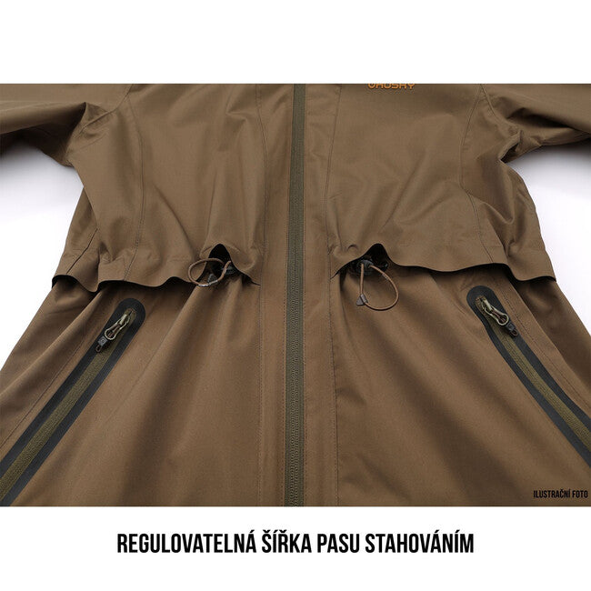 HUSKY Nevr cappotto hardshell da donna, khaki scuro